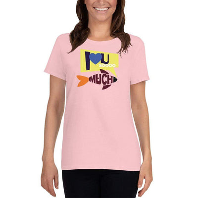 Light Pink / S Bengali Heavy Cotton Short Sleeve T-Shirt -I love you so much