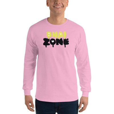 Light Pink / S Bengali Ultra Cotton Long Sleeve T-Shirt - Bhai Zone