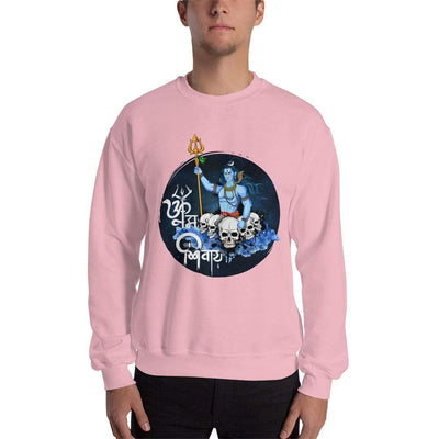 Light Pink / S Bengali Unisex Heavy Blend Crewneck Sweatshirt - Om Namah Shivay-01