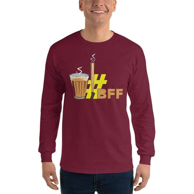 Maroon / S Bengali Ultra Cotton Long Sleeve T-Shirt - BFF