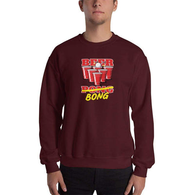 Maroon / S Bengali Unisex Heavy Blend Crewneck Sweatshirt -Beer Bong