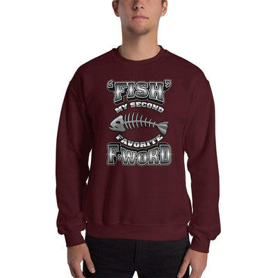 Maroon / S Bengali Unisex Heavy Blend Crewneck Sweatshirt - F for Fish