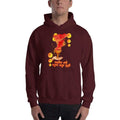 Maroon / S Bengali Unisex Heavy Blend Hooded Sweatshirt - Bangalir Ruchi, Dhaker Tale Dhunuchi