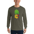 Military Green / S Bengali Ultra Cotton Long Sleeve T-Shirt - Bans Keno Jhare