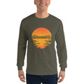 Military Green / S Bengali Ultra Cotton Long Sleeve T-Shirt - Howrah by the Dawn