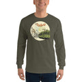 Military Green / S Bengali Ultra Cotton Long Sleeve T-Shirt - My Kolkata Tram