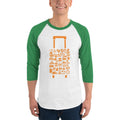 Men's 3/4th Sleeve Raglan T- Shirt - The Tireless Traveler: