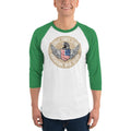 Men's 3/4th Sleeve Raglan T- Shirt - Eagle Force Team- American War Story