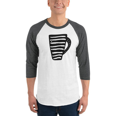 Men's 3/4th Sleeve Raglan T- Shirt - Coffee Mug