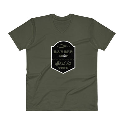 Men's V- Neck T Shirt - Barber Shop - Best in Town