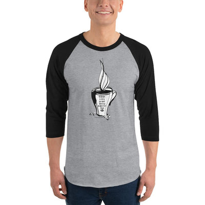 Men's 3/4th Sleeve Raglan T- Shirt - Good days start with coffee & you - mug