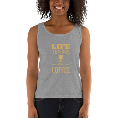 Women's Missy Fit Tank top - Life begins after coffee