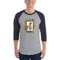 Men's 3/4th Sleeve Raglan T- Shirt - Onam- Mahabali