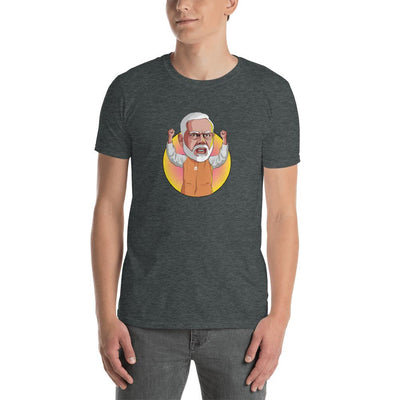Men's Round Neck T Shirt - Narendra Modi- Raised Hands
