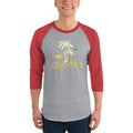 Men's 3/4th Sleeve Raglan T- Shirt - Hello Summer