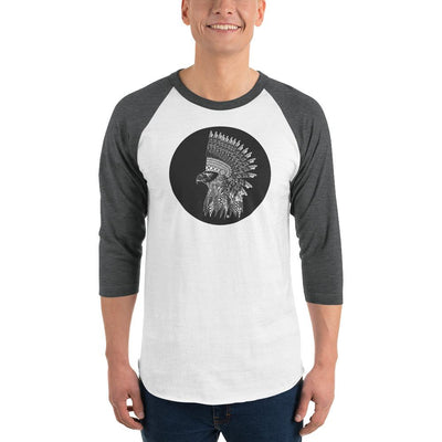Men's 3/4th Sleeve Raglan T- Shirt - Warlord- Eagle