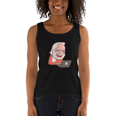 Women's Missy Fit Tank top - Narendra Modi- Laptop Cartoon