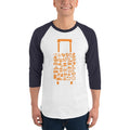 Men's 3/4th Sleeve Raglan T- Shirt - The Tireless Traveler: