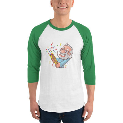 Men's 3/4th Sleeve Raglan T- Shirt - Narendra Modi- Party Popper