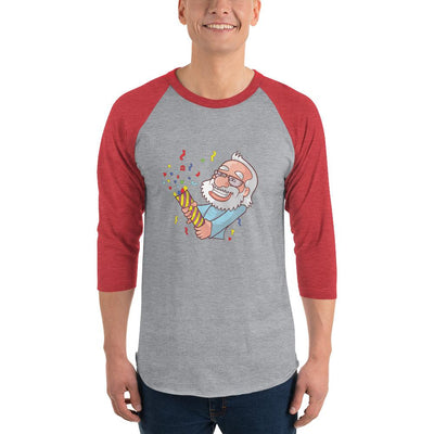 Men's 3/4th Sleeve Raglan T- Shirt - Narendra Modi- Party Popper