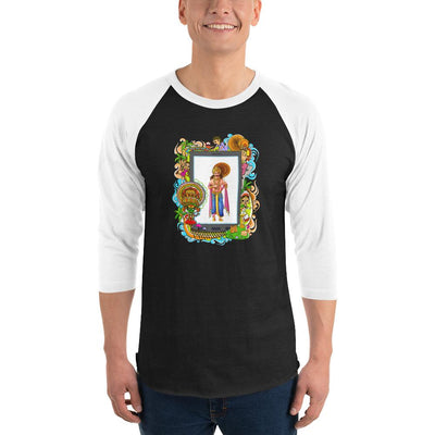 Men's 3/4th Sleeve Raglan T- Shirt - Onam- Mahabali