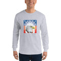 Men's Long Sleeve T-Shirt - Shining- Eagle & Star Spangled Banner