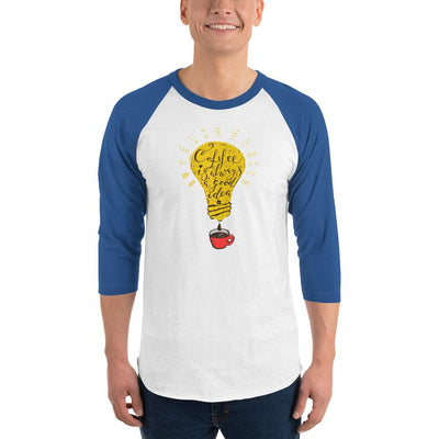 Men's 3/4th Sleeve Raglan T- Shirt - Coffee is always a good idea- bulb