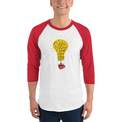Men's 3/4th Sleeve Raglan T- Shirt - Coffee is always a good idea- bulb