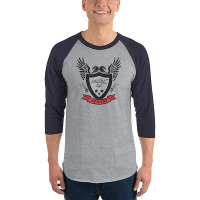 Men's 3/4th Sleeve Raglan T- Shirt - NewYork City Eagle Shield
