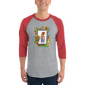 Men's 3/4th Sleeve Raglan T- Shirt - Onam- Mahabali