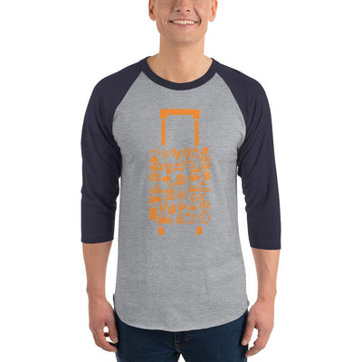 Men's 3/4th Sleeve Raglan T- Shirt - The Tireless Traveler: