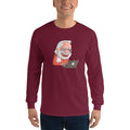 Men's Long Sleeve T-Shirt - Narendra Modi- Laptop Cartoon