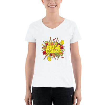 Women's V-Neck T-shirt - The Musical Festival