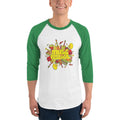 Men's 3/4th Sleeve Raglan T- Shirt - The Musical Festival