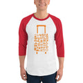 Men's 3/4th Sleeve Raglan T- Shirt - The Tireless Traveler: