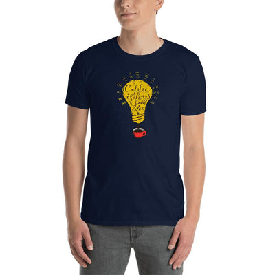 Men's Round Neck T Shirt - Coffee is always a good idea- bulb