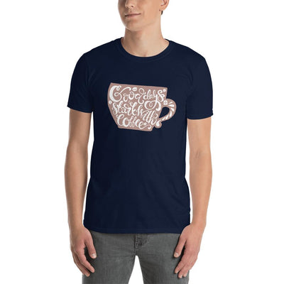 Men's Round Neck T Shirt - Good days start with coffee