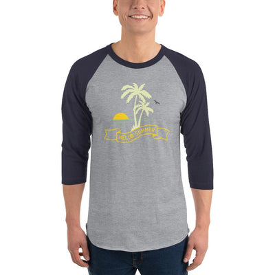 Men's 3/4th Sleeve Raglan T- Shirt - Hello Summer