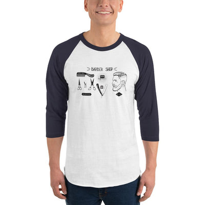 Men's 3/4th Sleeve Raglan T- Shirt - Retro- for the Bearded Men only
