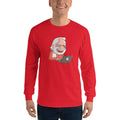 Men's Long Sleeve T-Shirt - Narendra Modi- Laptop Cartoon