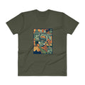 Men's V- Neck T Shirt - Onam Graffiti