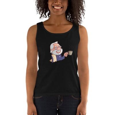 Women's Missy Fit Tank top - Namo- Drinking Chai- Cartoon