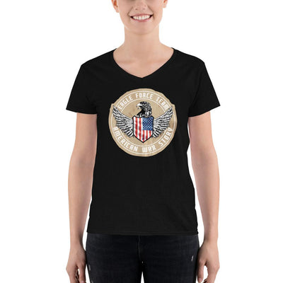 Women's V-Neck T-shirt - Eagle Force Team- American War Story