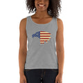 Women's Missy Fit Tank top - Eagle- American Flag design