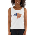 Women's Missy Fit Tank top - Eagle- American Flag design