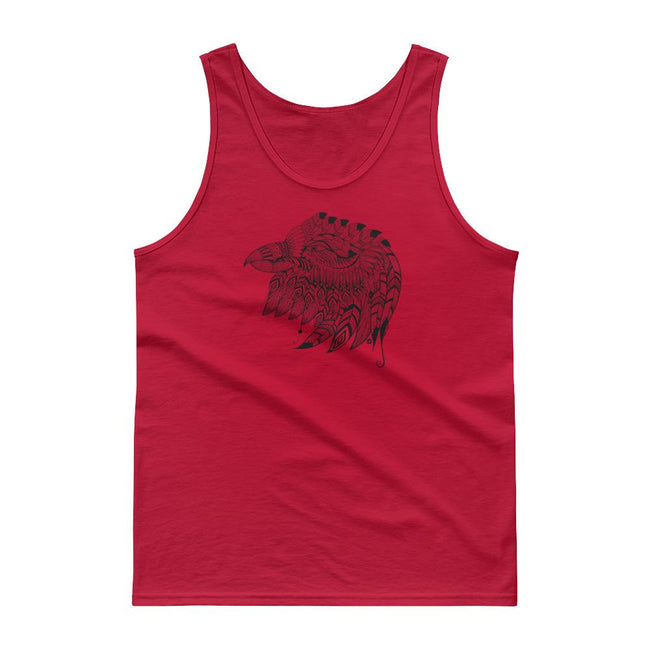 Men's Classic Tank Top - Eagle Doodle- Black & White