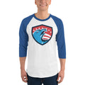 Men's 3/4th Sleeve Raglan T- Shirt - Eagle & 7 stars