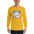 Men's Long Sleeve T-Shirt - Shining- Eagle & Star Spangled Banner