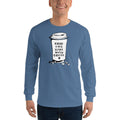 Men's Long Sleeve T-Shirt - Good days start with coffee- Takeaway cup