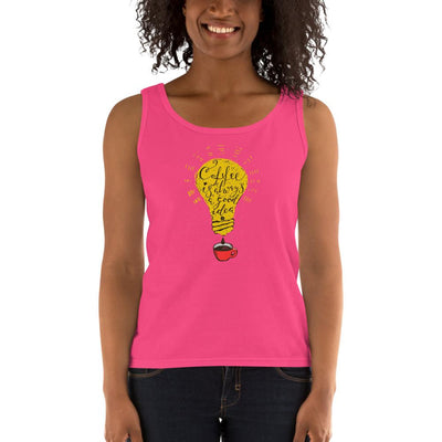 Women's Missy Fit Tank top - Coffee is always a good idea- bulb
